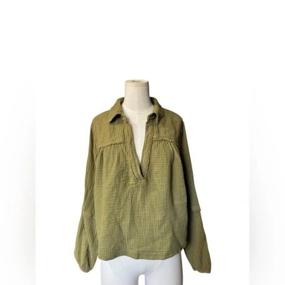 FREE PEOPLE | Women's Yucca Double Cloth Blouse in XS - Picture 2 of 6